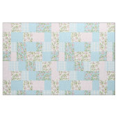 Roze Apple Blossom Floral en Check Faux Patchwork Stof (Fat Quarter)