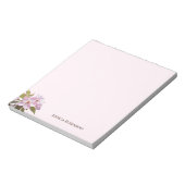 Roze Apple Blossom  gepersonaliseerd Notitieblok (Linkerzijde)