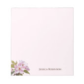 Roze Apple Blossom  gepersonaliseerd Notitieblok (Voorkant)