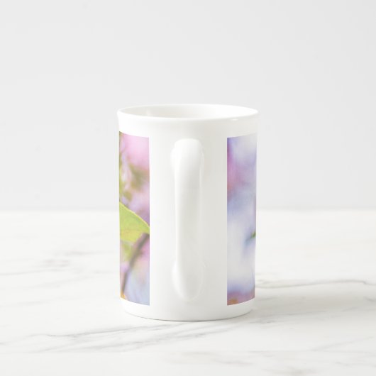 Roze Apple Blossom Porselein Kop (Achterkant)