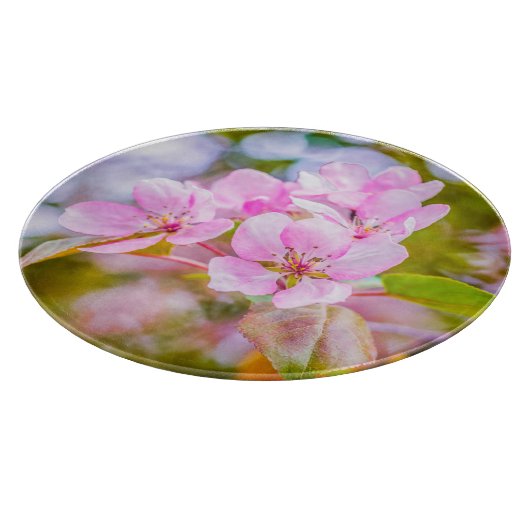 Roze Apple Blossom Snijplank (Hoek)