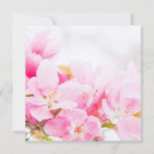 Roze Apple Blossoms Verjaardagsfeestje Uitnodiging (Achterkant)