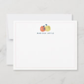 Roze Apple Floral Teacher Stationery Note Kaart Notitiekaartje (Voorkant)