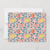 Roze Apple Floral Teacher Stationery Note Kaart Notitiekaartje (Achterkant)