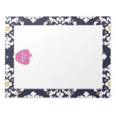 Roze Apple Ikat-leraar Notitieblok (Voorkant)
