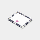 Roze Apple Ikat Teacher Post-it® notes (Schuin)