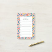 Roze Apple-patronen om te doen lijst Post It Notes (Op bureau)