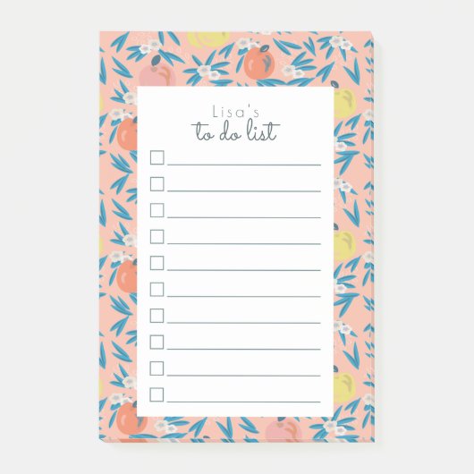 Roze Apple-patronen om te doen lijst Post It Notes (Voorkant)