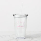 Roze Apres Ski Bachelorette Feest Favor Acryl Drinkbeker (Achterkant)
