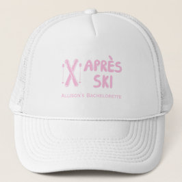 Roze Apres Ski Bachelorette Party Hoed Trucker Pet