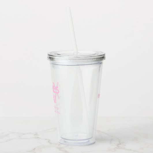 Roze Apres Ski Bruidsfeest Favor Acryl Drinkbeker (Links)