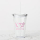 Roze Apres Ski Bruidsfeest Favoriet Acryl Drinkbeker (Voorkant)