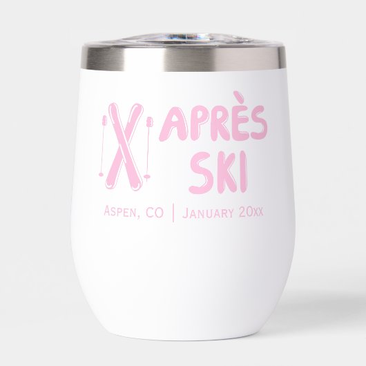 Roze Apres Ski vrijgezellenfeest (Voorkant)