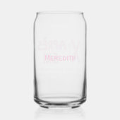 Roze Apres Ski Winter Bachelorette Party Favoriet Blikvorm Glas (Achterkant)