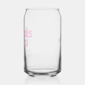 Roze Apres Ski Winter Bruidsfeest Cadeau Blikvorm Glas (Links)