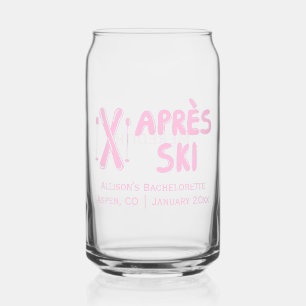 Roze Apres Ski Winter Bruidsfeest Cadeautje Blikvorm Glas