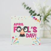Roze April Fools Dag Feestdagenkaart (Staand voorkant)