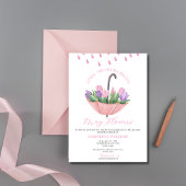 Roze April Showers brengen het Baby shower van de Kaart