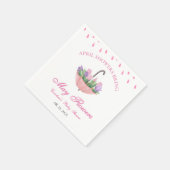 Roze April Showers brengen May Flower Baby shower Servet (Hoek)