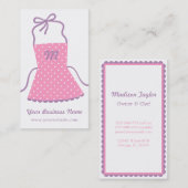 Roze Apron Chef Cooking Catering Visitekaartjes (Voorkant / Achterkant)