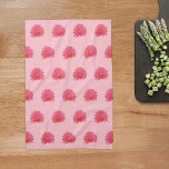 Roze aptenia ventilator naadloos patroon op theedoek<br><div class="desc">Naadloos patroon van roze Aptenia bloem op keukendoek. Floral design keukenhanddoek voor liefhebbers van bloemen of natuur.</div>