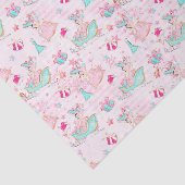 Roze & Aqua Beach Kerstmis Tissuepapier (Detail)