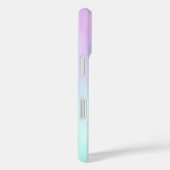 Roze Aqua Blue Pastel Ombre Chic Script Monogram Case-Mate iPhone Case (Achterkant / Rechts)