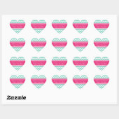 Roze Aqua Chevron Baby shower Favor Stickers (Vel)