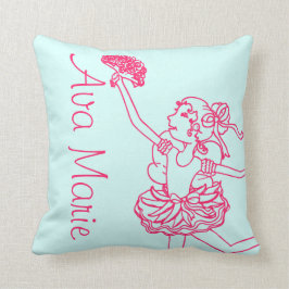Roze aqua, dochter pillow kussen