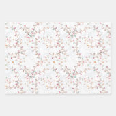 Roze & Aqua Flamingo's, Snoep & kerstverlichting Inpakpapier Vel (Voorkant 2)