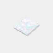 Roze Aqua Harten en Bloemen Post het Notities Post-it® Notes (Schuin)