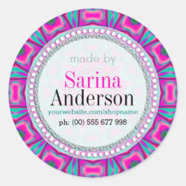 Roze Aqua Hippie Sunshine gemaakt door labels