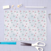 Roze & Aqua Ice Schaatsen Kerstwinter Tissuepapier (Craft)