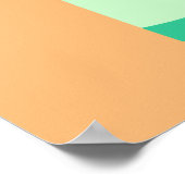 roze aqua Kokeshi Japanse poppen Poster (Hoek)