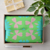 Roze, Aqua & Lime Groen Bloemen Patroon Decoupage Tissuepapier (Geschenk)