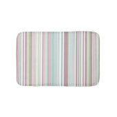 Roze, Aqua, mint, lenteregen en mauve strepen Badmat (Voorkant)
