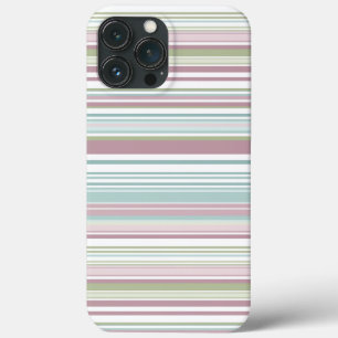 Roze, aqua, mint, lenteregen en mauve strepen Case-Mate iPhone case