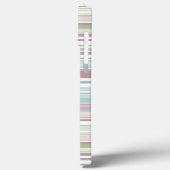 Roze, aqua, mint, lenteregen en mauve strepen Case-Mate iPhone case (Achterkant / Links)