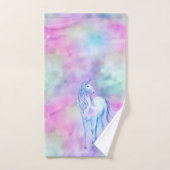 Roze Aqua Paarse Witte Eenhoorn Sparkle Bad Handdoek (Handdoek)