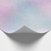 Roze Aqua Pastel Ombre Gold Mint Squares Cadeaupapier (Hoek)