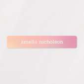Roze Aqua Pastel Ombre Gradient Waterdicht Labels (Design 1)