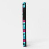 Roze Aqua Puffy Patroon iPhone 5 Hoesje (Achterkant/links)