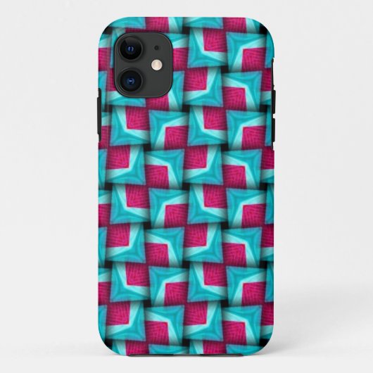 Roze Aqua Puffy Patroon iPhone 5 Hoesje (Achterkant)