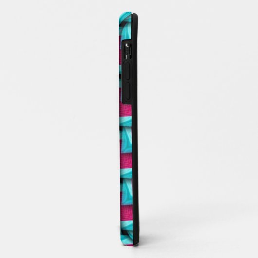 Roze Aqua Puffy Pattern iPhone 5 Hoesje (Achterkant/links)