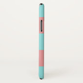 Roze Aqua Stripe Persoonlijke benaming Case-Mate iPhone Case (Achterkant / rechts)