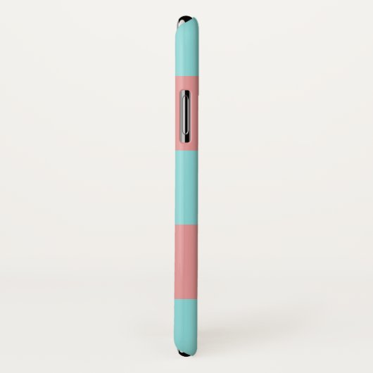 Roze Aqua Stripe Persoonlijke benaming Case-Mate iPhone Case (Achterkant / rechts)