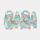 Roze Aqua Tropical Hibiscus Bloemen Bedankdoosjes (Uitgevouwen)