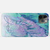 Roze Aqua Turquoise Blauwe Abalone Schelp Patroon Case-Mate iPhone Case (Achterkant (horizontaal))