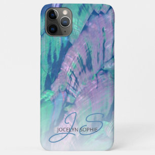 Roze Aqua Turquoise Blauwe Abalone Schelp Patroon Case-Mate iPhone Case