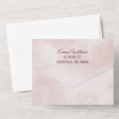 Roze Aquarel Abstract All In One Uitnodiging (Achterkant)